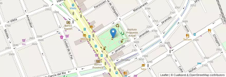 Mapa de ubicacion de Plaza Balcarce, Nuñez en アルゼンチン, Ciudad Autónoma De Buenos Aires, ブエノスアイレス, Comuna 13.