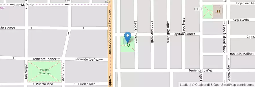 Mapa de ubicacion de Plaza Barrio CGT en 阿根廷, 智利, 内格罗河省, Cipolletti, Departamento General Roca.