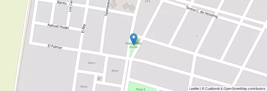 Mapa de ubicacion de Plaza B°Don Emilio en Argentinien, Salta, Capital, Municipio De Salta.