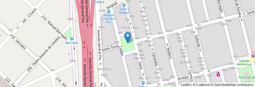Mapa de ubicacion de Plaza Belisario Roldan, Versalles en Argentine, Province De Buenos Aires, Comuna 10, Partido De Tres De Febrero.