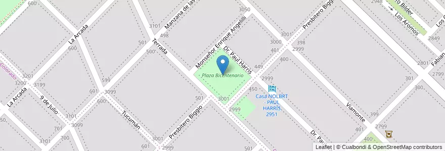 Mapa de ubicacion de Plaza Bicentenario en Argentina, Buenos Aires, Partido De Bahía Blanca, Bahía Blanca.