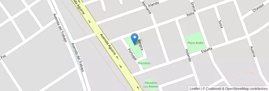 Mapa de ubicacion de Plaza Bilinghurst en 아르헨티나, Santiago Del Estero, Departamento Capital, Santiago Del Estero.