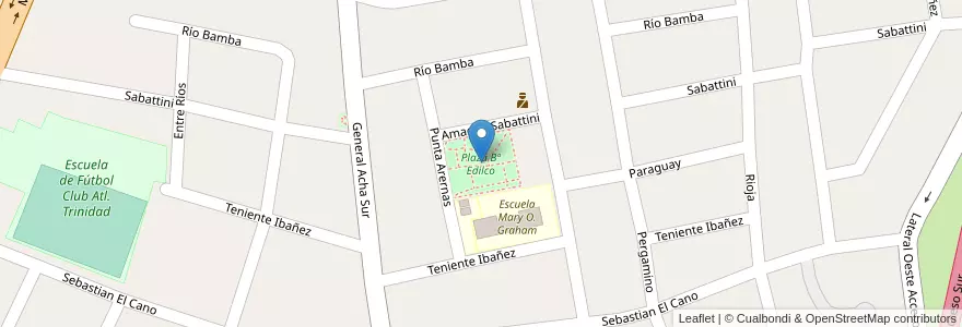 Mapa de ubicacion de Plaza Bº Edilco en アルゼンチン, サンフアン州, チリ, Rawson.