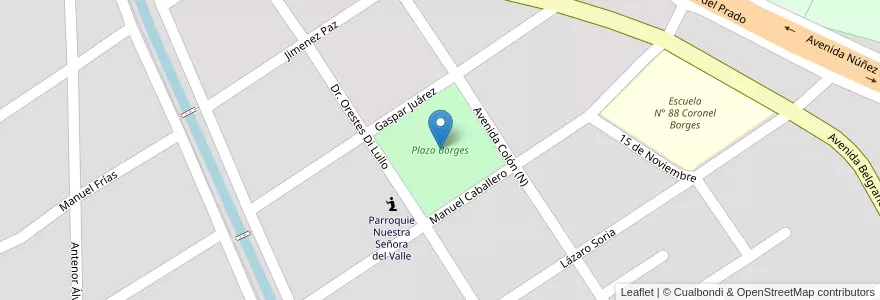 Mapa de ubicacion de Plaza Borges en Arjantin, Santiago Del Estero, Departamento Capital, Santiago Del Estero.