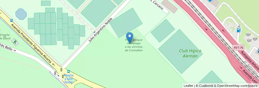 Mapa de ubicacion de Plaza Bosque Homenaje a las víctimas de Cromañón, Palermo en アルゼンチン, Ciudad Autónoma De Buenos Aires, ブエノスアイレス, Comuna 14.