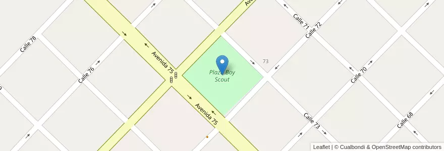 Mapa de ubicacion de Plaza Boy Scout en Argentina, Buenos Aires, Partido De Necochea, Necochea.