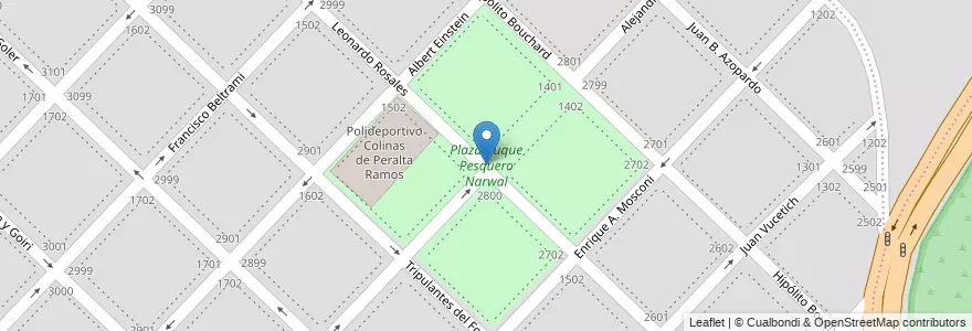 Mapa de ubicacion de Plaza Buque Pesquero Narwal en Argentinien, Provinz Buenos Aires, Partido De General Pueyrredón, Mar Del Plata.