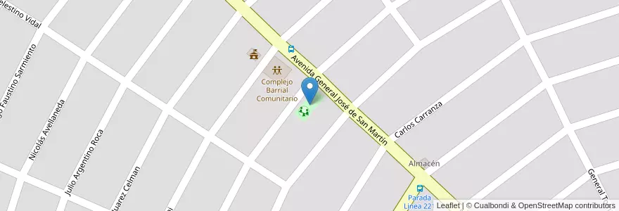 Mapa de ubicacion de Plaza Camet Norte en 阿根廷, 布宜诺斯艾利斯省, Partido De Mar Chiquita, Camet Norte.