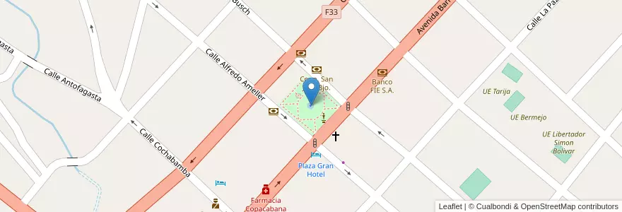 Mapa de ubicacion de Plaza Campero en Bermejo.