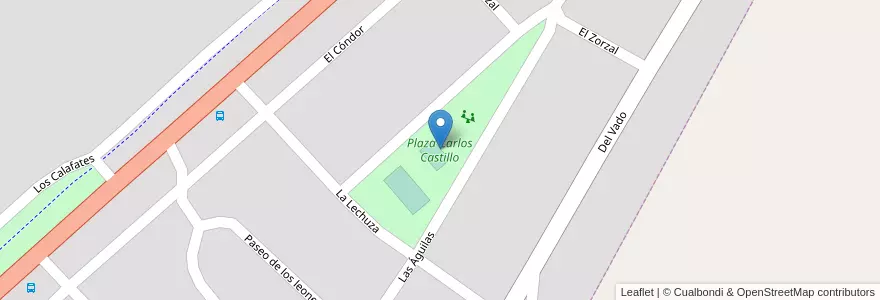 Mapa de ubicacion de Plaza Carlos Castillo en Аргентина, Чили, Рио-Негро, Departamento Pilcaniyeu, Dina Huapi.