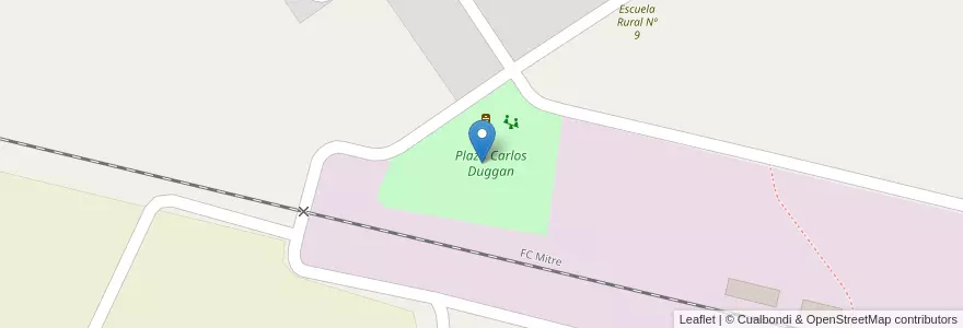 Mapa de ubicacion de Plaza Carlos Duggan en アルゼンチン, ブエノスアイレス州, Partido De San Antonio De Areco.