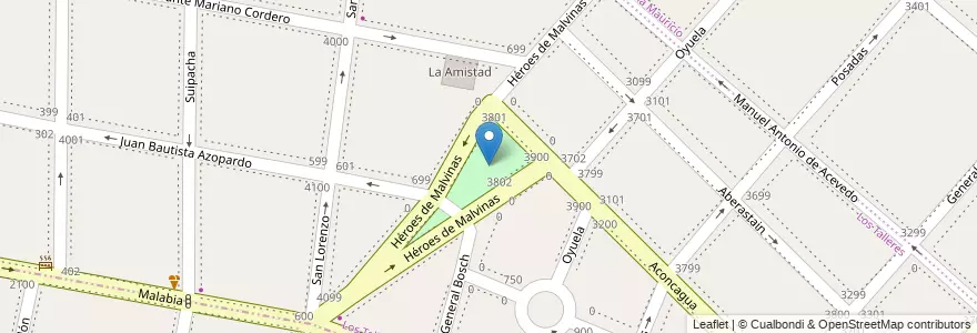 Mapa de ubicacion de Plaza Carlos Gardel en Аргентина, Буэнос-Айрес, Partido De Lanús, Partido De Lomas De Zamora, Remedios De Escalada.