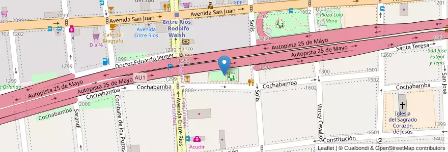 Mapa de ubicacion de Plaza Carlos Jáuregui, Constitucion en Argentina, Autonomous City Of Buenos Aires, Autonomous City Of Buenos Aires.