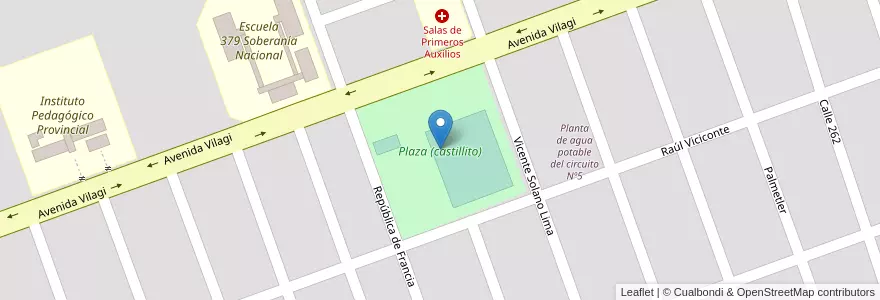 Mapa de ubicacion de Plaza (castillito) en アルゼンチン, フォルモサ州, Departamento Formosa, Municipio De Formosa, Formosa.