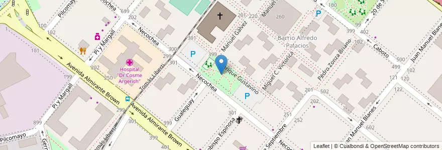 Mapa de ubicacion de Plaza Catalinas Sur, Boca en Argentine, Ciudad Autónoma De Buenos Aires, Comuna 4, Buenos Aires.