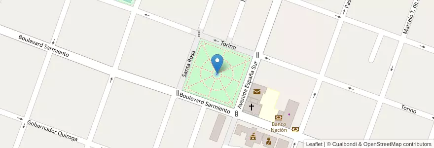 Mapa de ubicacion de Plaza Centenario en آرژانتین, San Juan, شیلی, Rawson.