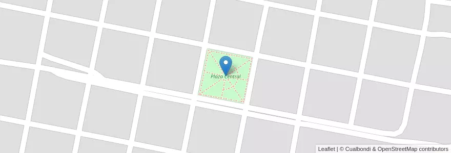 Mapa de ubicacion de Plaza Central en Argentinien, Salta, Departamento Iruya, Municipio Isla De Cañas, Isla De Cañas.