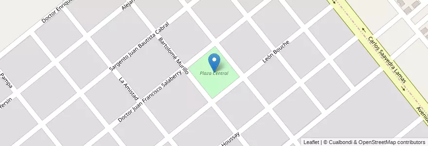 Mapa de ubicacion de Plaza Central en Argentinië, Buenos Aires, Partido De Moreno, Cuartel V.