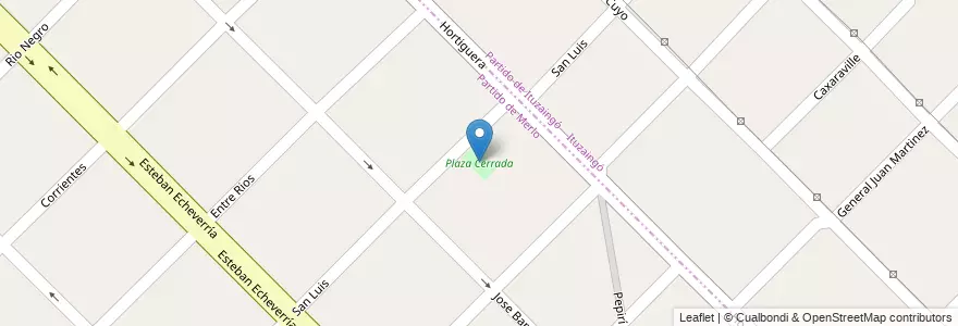 Mapa de ubicacion de Plaza Cerrada en Argentinië, Buenos Aires, San Antonio De Padua.