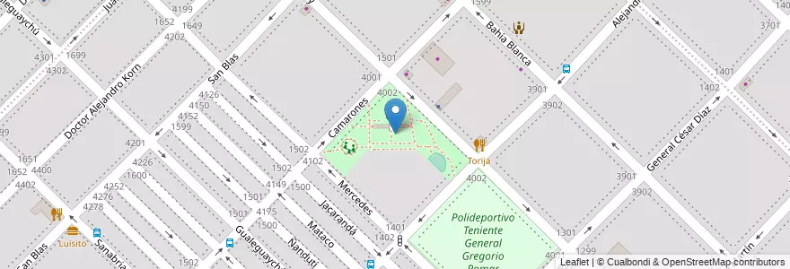 Mapa de ubicacion de Plaza Ciudad de Udine, Floresta en Argentinien, Ciudad Autónoma De Buenos Aires, Buenos Aires, Comuna 10.