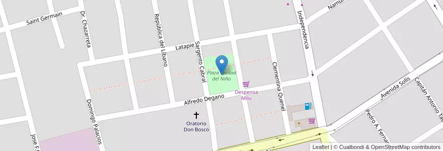 Mapa de ubicacion de Plaza Ciudad del Niño en Аргентина, Сантьяго-Дель-Эстеро, Departamento Capital, Santiago Del Estero.