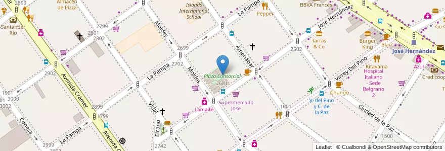 Mapa de ubicacion de Plaza Consorcial, Belgrano en Argentina, Ciudad Autónoma De Buenos Aires, Buenos Aires, Comuna 13.