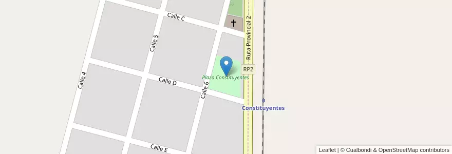 Mapa de ubicacion de Plaza Constituyentes en アルゼンチン, サンタフェ州, Departamento La Capital, Municipio De Arroyo Aguiar, Villa Laura.