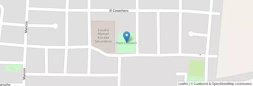 Mapa de ubicacion de Plaza Costanera en Argentinien, San Juan, Chile, Chimbas.