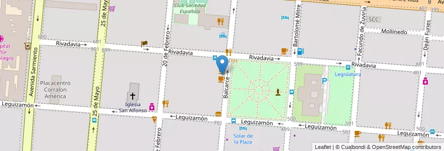 Mapa de ubicacion de Plaza de almas en 阿根廷, Salta, Capital, Municipio De Salta, Salta.