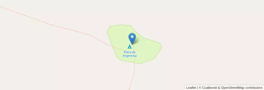 Mapa de ubicacion de Plaza de Argentina en Argentine, Chili, Mendoza, Departamento Las Heras, Distrito Las Cuevas.