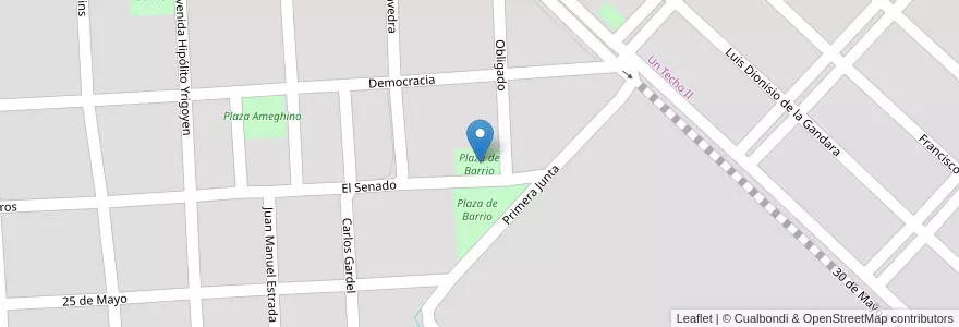 Mapa de ubicacion de Plaza de Barrio en Argentinien, Provinz Buenos Aires, Partido De Chascomús, Chascomús.