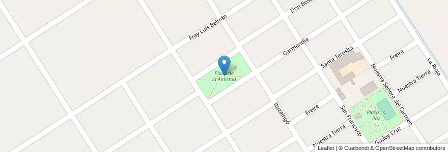 Mapa de ubicacion de Plaza de la Amistad en Argentine, Province De Buenos Aires, Partido De Tigre, Benavídez.
