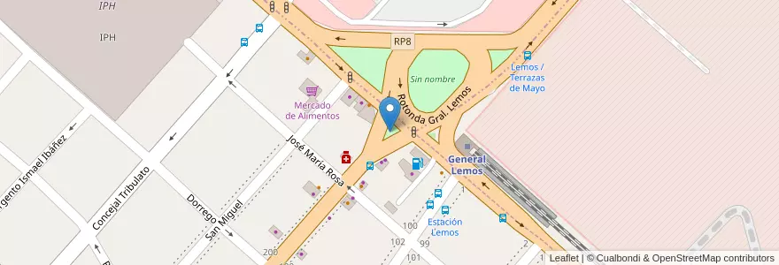 Mapa de ubicacion de Plaza de la Bandera. en Argentina, Buenos Aires, Partido De San Miguel.