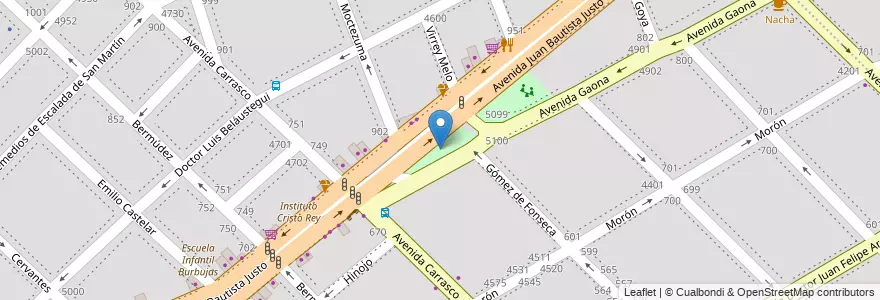 Mapa de ubicacion de Plaza de la Bandera, Velez Sarsfield en アルゼンチン, Ciudad Autónoma De Buenos Aires, ブエノスアイレス, Comuna 10.