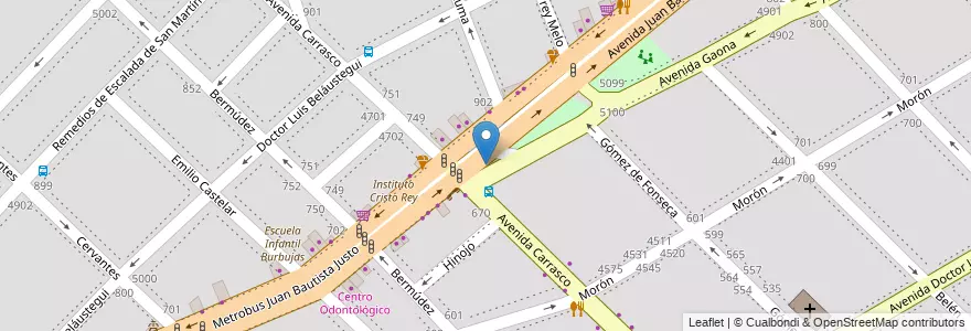 Mapa de ubicacion de Plaza de la Bandera, Velez Sarsfield en Argentinië, Ciudad Autónoma De Buenos Aires, Buenos Aires, Comuna 10.
