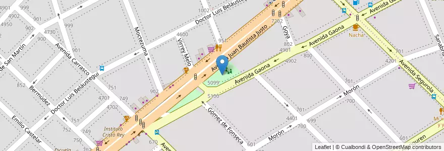 Mapa de ubicacion de Plaza de la Bandera, Velez Sarsfield en アルゼンチン, Ciudad Autónoma De Buenos Aires, ブエノスアイレス, Comuna 10.