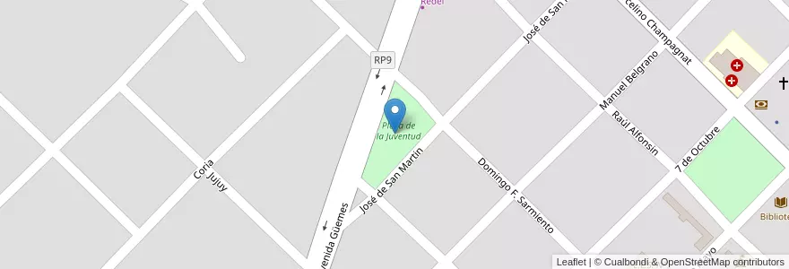 Mapa de ubicacion de Plaza de la Juventud en الأرجنتين, Chaco, Departamento General Güemes, Municipio De Misión Nueva Pompeya, Misión Nueva Pompeya.