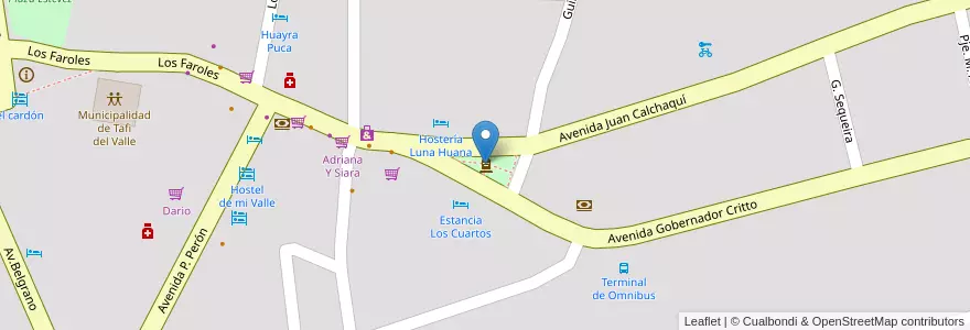 Mapa de ubicacion de Plaza de la Madre en Argentinië, Tucumán, Departamento Tafí Del Valle, Municipio De Tafí Del Valle, Tafí Del Valle.