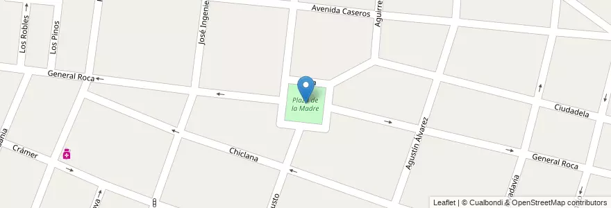 Mapa de ubicacion de Plaza de la Madre en 아르헨티나, 부에노스아이레스주, Partido De Quilmes, Don Bosco.
