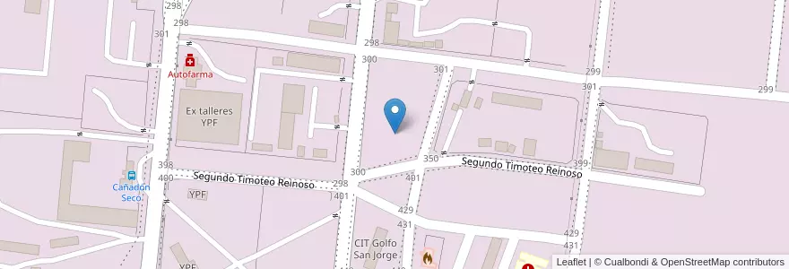 Mapa de ubicacion de Plaza de la Mujer en Arjantin, Şili, Santa Cruz, Comisión De Fomento De Cañadón Seco, Deseado, Cañadón Seco.