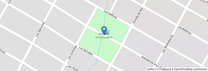 Mapa de ubicacion de Plaza de la Naturaleza en アルゼンチン, ブエノスアイレス州, Partido De General Pueyrredón, Colonia Chapadmalal.