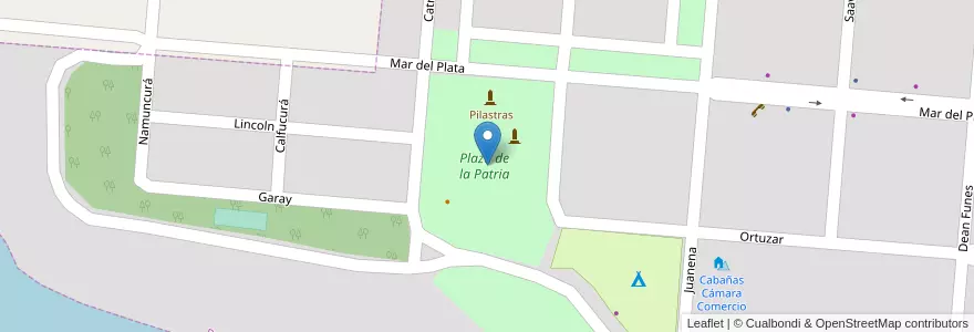 Mapa de ubicacion de Plaza de la Patria en Argentina, Provincia Di Buenos Aires, Partido De Puan, Puan.