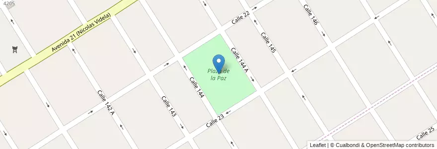 Mapa de ubicacion de Plaza de la Paz en アルゼンチン, ブエノスアイレス州, Partido De Berazategui, Berazategui.