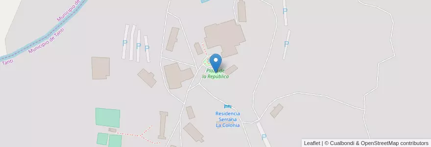 Mapa de ubicacion de Plaza de la República en 아르헨티나, Córdoba, Departamento Punilla, Pedanía Rosario, Municipio De Bialet Massé, Municipio De Tanti, Tanti.