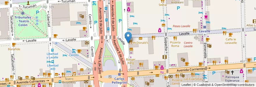 Mapa de ubicacion de Plaza de la República, San Nicolas en آرژانتین, Ciudad Autónoma De Buenos Aires, Comuna 1, Buenos Aires.