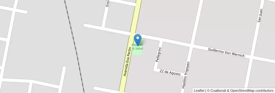 Mapa de ubicacion de Plaza de la Salud en الأرجنتين, إنتري ريوس, Departamento Concordia, Distrito Suburbios, Concordia, Concordia.