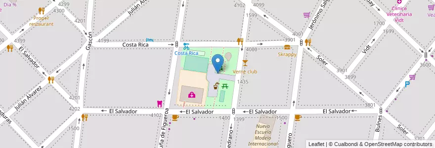 Mapa de ubicacion de Plaza de la unidad Latinoamericana, Palermo en 阿根廷, Ciudad Autónoma De Buenos Aires, 布宜诺斯艾利斯, Comuna 14.