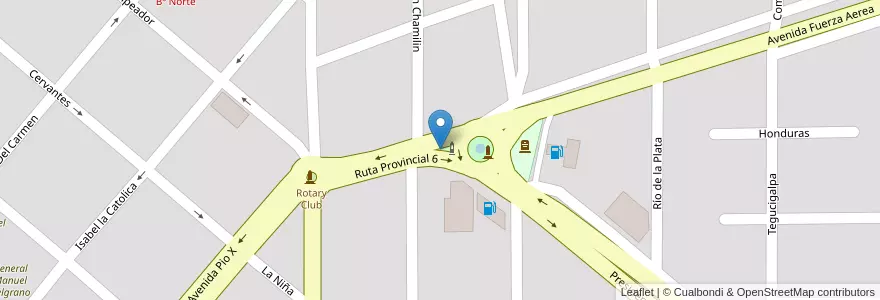 Mapa de ubicacion de Plaza de la Vigen Maria en Arjantin, Córdoba, Departamento Tercero Arriba, Municipio De Río Tercero, Pedanía Salto, Río Tercero.