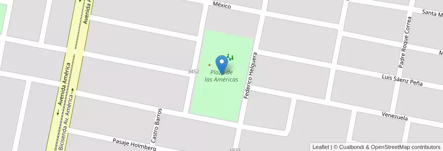 Mapa de ubicacion de Plaza de las Américas en Argentine, Tucumán, San Miguel De Tucumán, Departamento Capital, San Miguel De Tucumán.