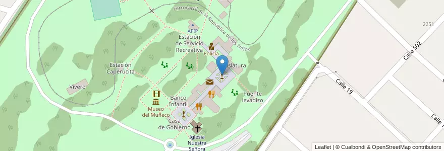 Mapa de ubicacion de Plaza de las Américas, Gonnet en الأرجنتين, بوينس آيرس, Partido De La Plata, Manuel B. Gonnet.